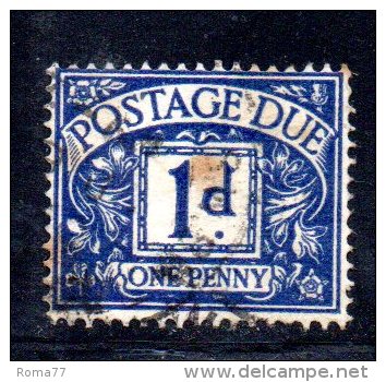Y558 - GRAN BRETAGNA 1955 , Segnatasse  1  Penny Unificato  N. 44   Usato . - Tasse