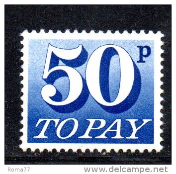Y560 - GRAN BRETAGNA 1970 , Segnatasse  50 P. Unificato  N. 81  ***  MNH - Taxe