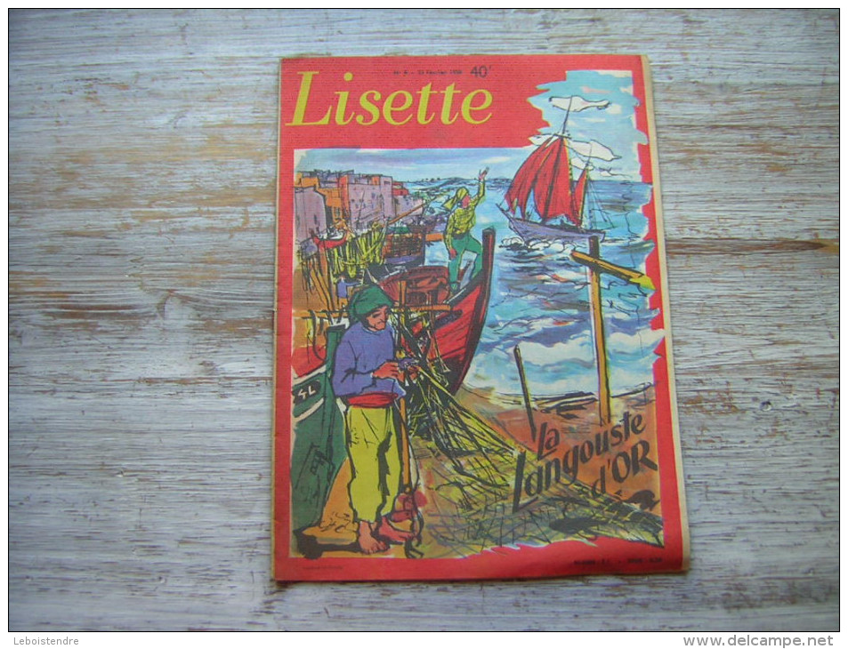 JOURNAL   LISETTE   N ° 8 23 FEVRIER 1958     LA LANGOUSTE D'OR - Lisette