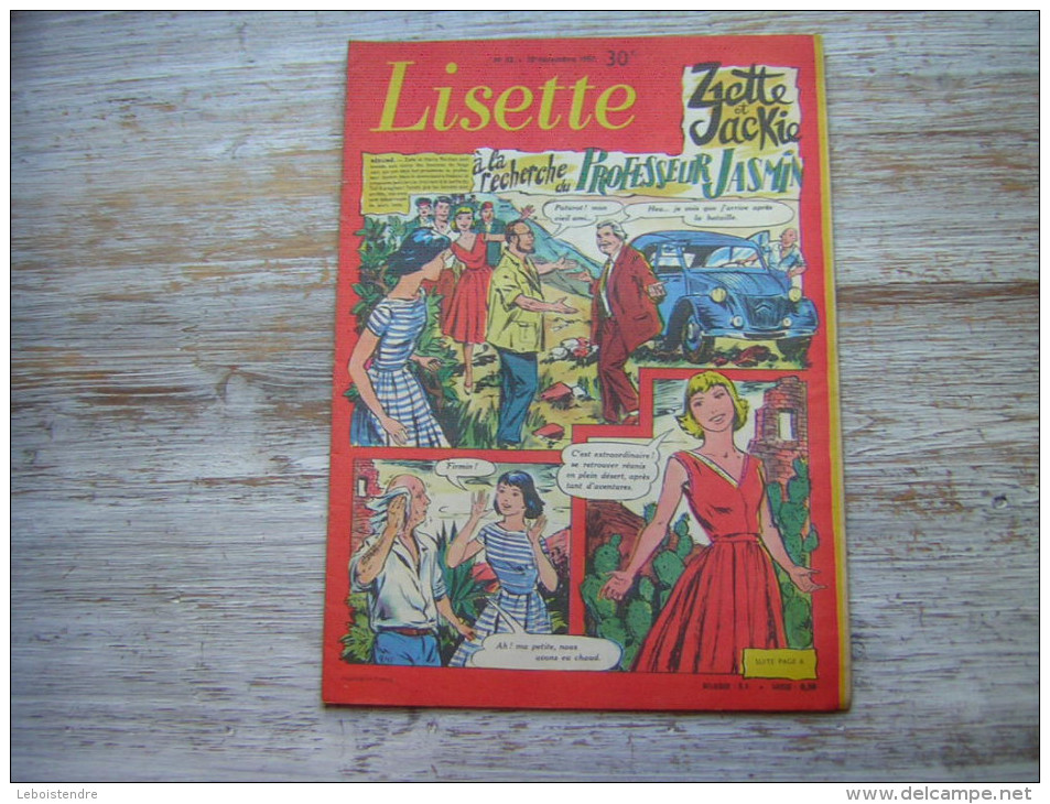 JOURNAL   LISETTE   N ° 52 29 DECEMBRE 1957    ZJETTE ET JACKIE - Lisette