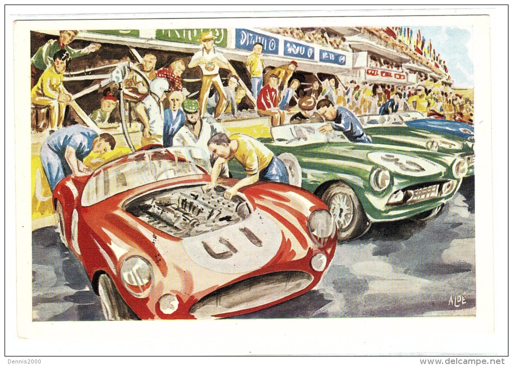 LES 24 HEURES DU MANS 1961 - Derniers Préparatifs Avant Le Départ - Illustrateur ALDÉ - Le Mans