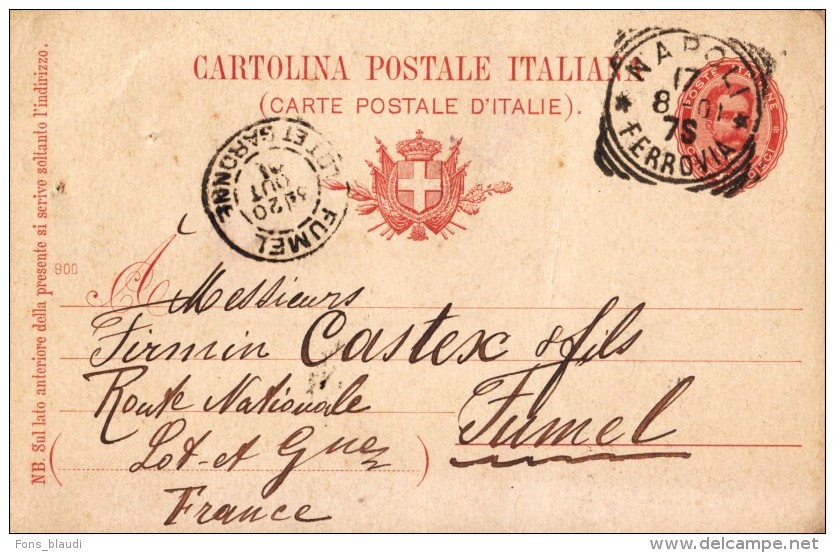 Entier Postal - Entero Postal - Ganzsache - Postal Stationary - Intero Postal - Humbert 1er Rond 10c - FRANCO DE PORT - Entiers Postaux