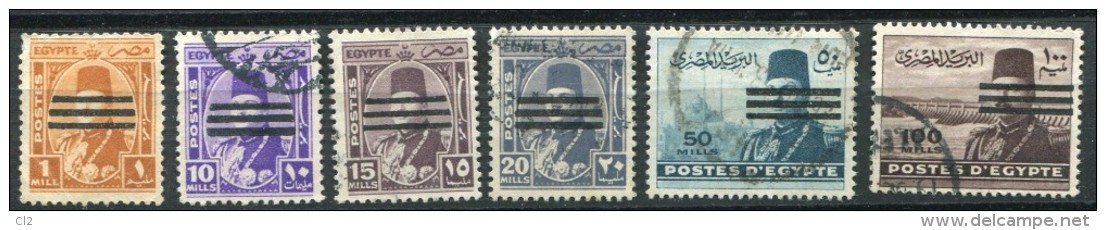 EGYPTE - 6 Timbres De La Série Y&T 327-361 - Oblitérés