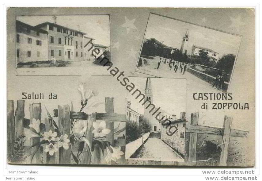 Saluti Da Castions Di Zoppola 1917 - Rückseite Beschrieben 1918 - Altri & Non Classificati