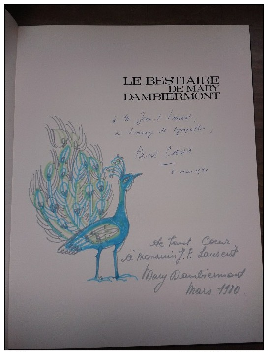 Le Bestiaire de Mary Dambiermont - Dédicace de L´auteur & de la Peintre Brrrrrrrrrrrrr -1980 - N° 0 sur 1000 - Brrrrrrrr