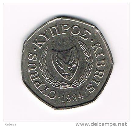 -0-   CYPRUS  50 CENTS   1994 - Chypre