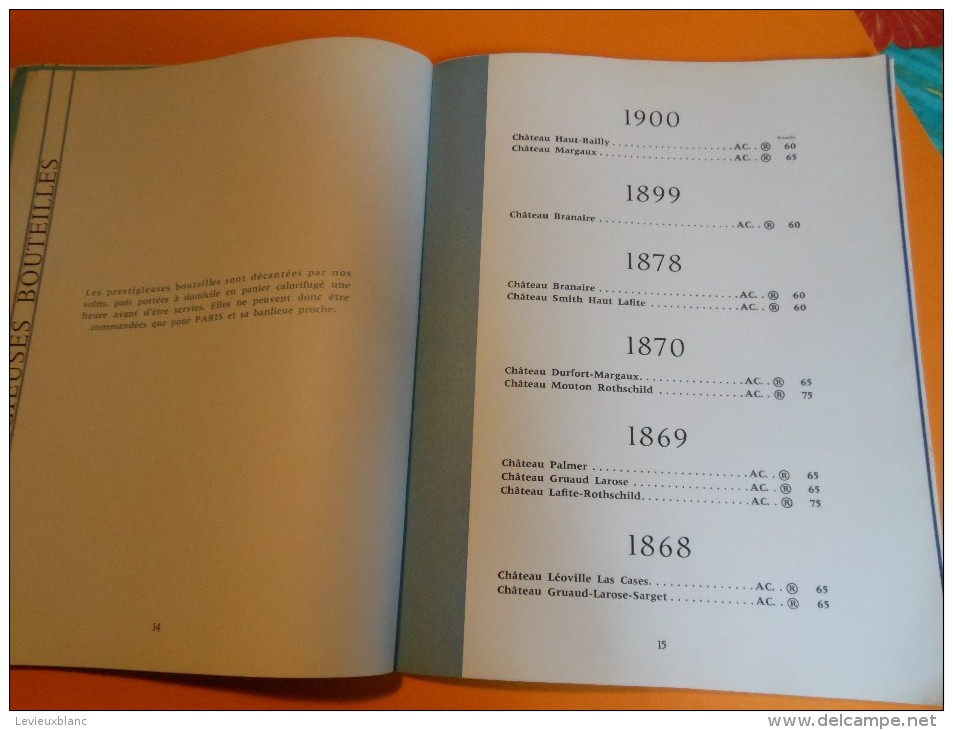 Vins / Catalogue de Luxe NICOLAS/Tarif/Draeger/Charenton/Peintures de Chapelain Midy/1965        CA109