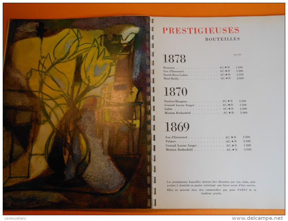 Vins / Catalogue De Luxe NICOLAS/Tarif/Draeger/Charenton/Peintures D'André MARCHAND/1955        CA110 - Catalogi