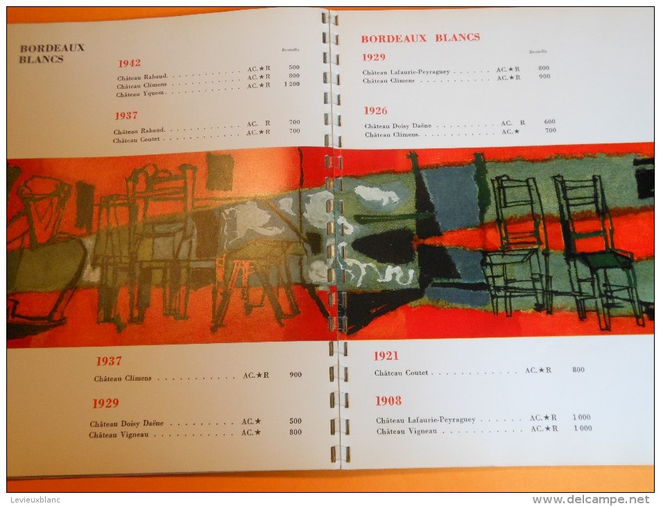 Vins / Catalogue de Luxe NICOLAS/Tarif/Draeger/Charenton/Peintures d'André MARCHAND/1955        CA110