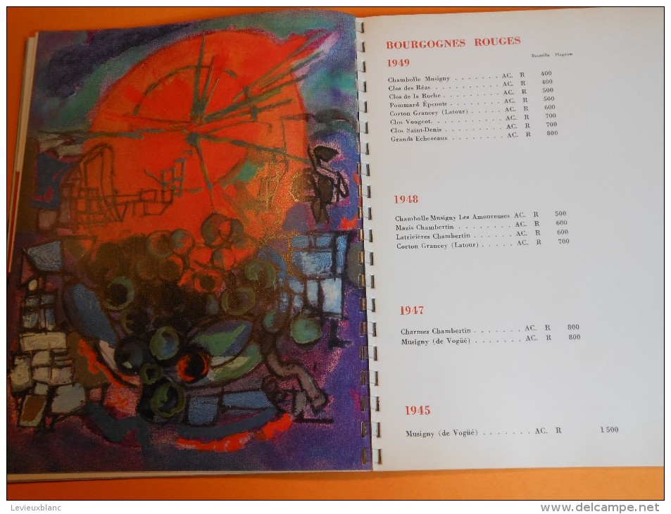 Vins / Catalogue de Luxe NICOLAS/Tarif/Draeger/Charenton/Peintures d'André MARCHAND/1955        CA110