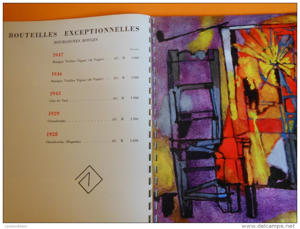 Vins / Catalogue de Luxe NICOLAS/Tarif/Draeger/Charenton/Peintures d'André MARCHAND/1955        CA110