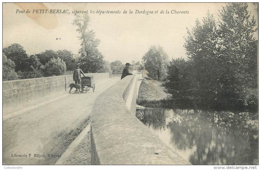 / CPA FRANCE 24 "Pont De Petit Bersac" / VOITURE A CHIENS - Otros & Sin Clasificación