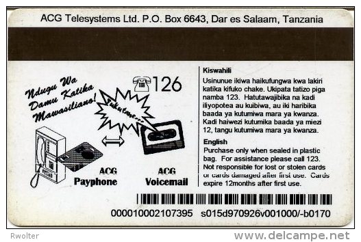 @+ Tanzanie - ACG Telesystems 1000/- (verso : 126). Ref : TZNAT6ACG-002A - Tansania