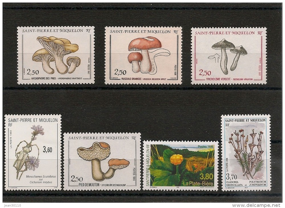 Saint Pierre Et Miquelon: Flore Années 1987/99 N°Y/T: 475-486-497-513-575-626-688** - Collections, Lots & Series