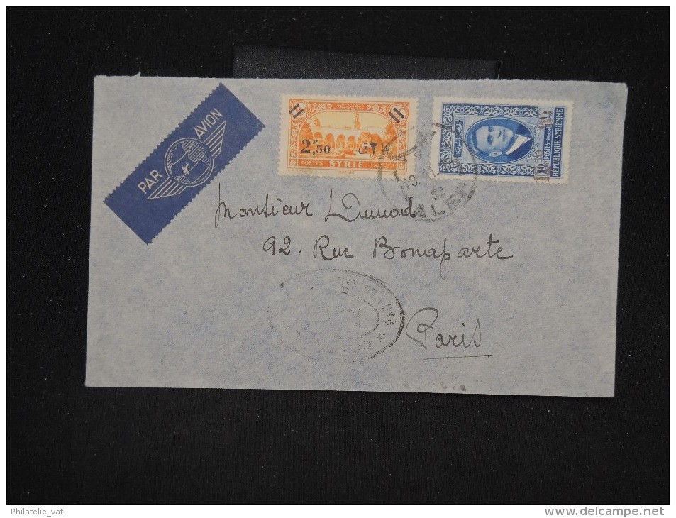 FRANCE - SYRIE - Enveloppe De Alep Pour Paris En 1939 - Aff. Plaisant - A Voir - Lot P10608 - Briefe U. Dokumente