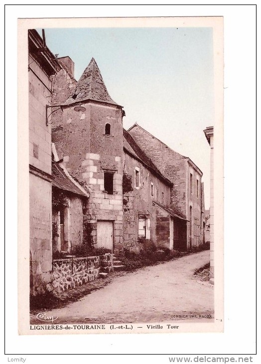 37 Lignieres De Touraine Vieille Tour Carte RARE Non Voyagée - Autres & Non Classés