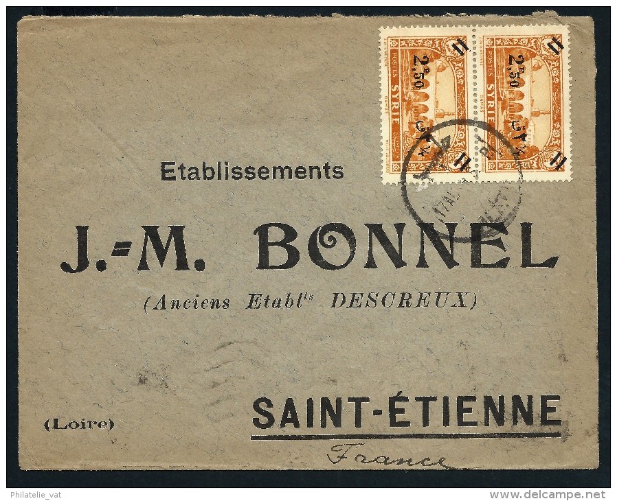 FRANCE - SYRIE - Enveloppe De Alep Pour St Etienne En 1939 - Aff. Plaisant - A Voir - Lot P10609 - Covers & Documents