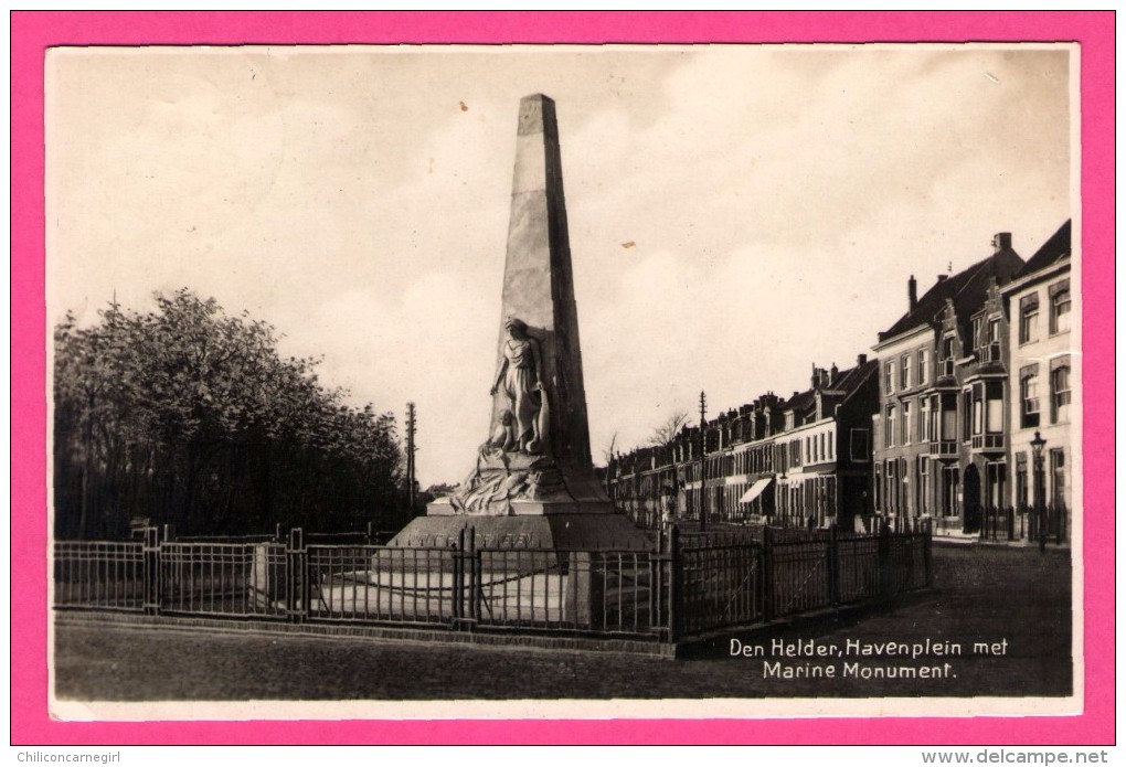 Den Helder - Havenplein Met Marine Monument - S.J. PRINS & Co - 1930 - Den Helder