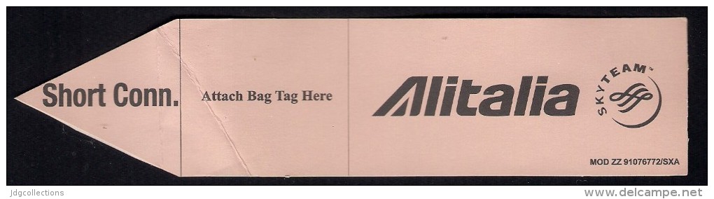 # ALITALIA BAGGAGE TAG 2005s Italy Airlines Airways Aviation Airplane Aereo Avion Balise Etikett Etiqueta - Aufklebschilder Und Gepäckbeschriftung