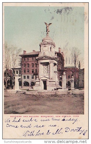 Connecticut New Britain Soldiers' And Sailors' Monument 1906 - New Britain