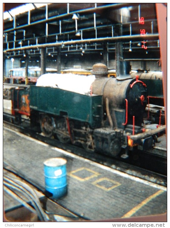 Photo - Diapo - Diapositive - Locomotive - Wagon - Train - Haine St Pierre - Loco Anglo Franco Belge - 1986 - Diapositives