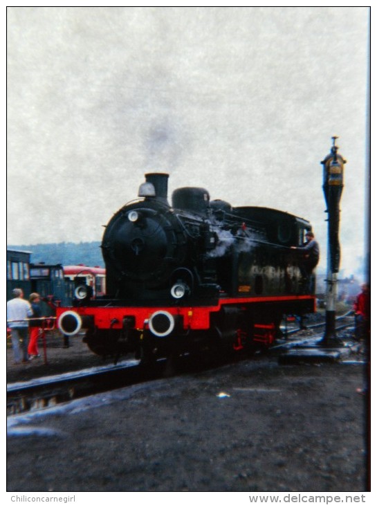 Photo - Diapo - Diapositive - Locomotive - Wagon - Train - 040 à Mariembourg - Luxembourgeois - Dias