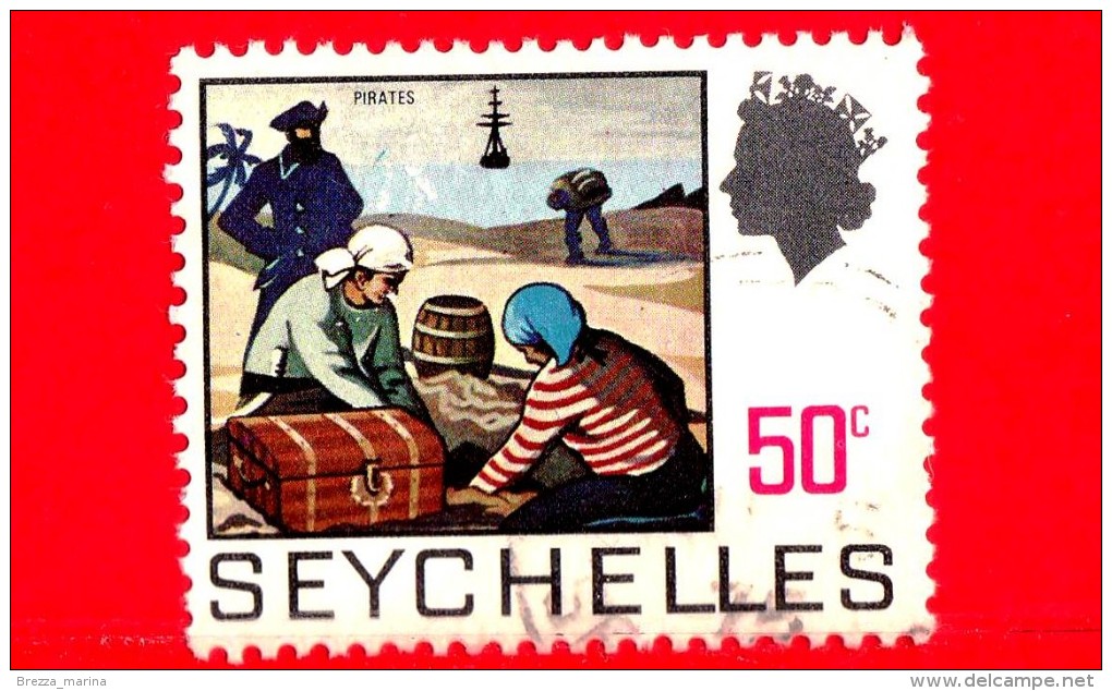 SEYCHELLES - Usato - 1969 - Storia - Pirati - Pirate Hideout - 50 - Seychelles (...-1976)