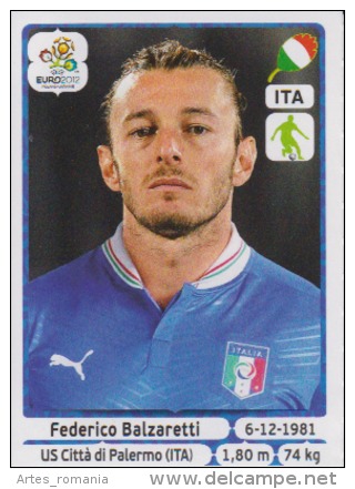 Federico Balzaretti Stickers Panini Euro 2012 UEFA - Edizione Italiana