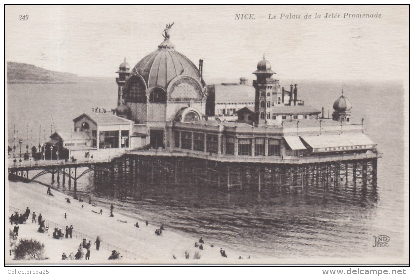 Lot 9 CPA Nice Casino Municipal Escalier Monumental Quai Du Midi Promenade Hotel Des Anglais Square Masséna - Loten, Series, Verzamelingen