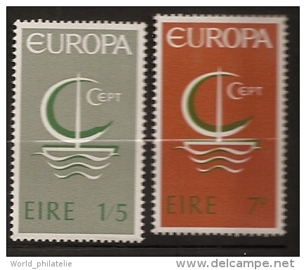 Irlande Eire 1966 N° 187 / 8 ** Europa, CEPT, Emission Conjointe, Europe, Bateau, Navigation, Coquille De Noix, Lune - Unused Stamps