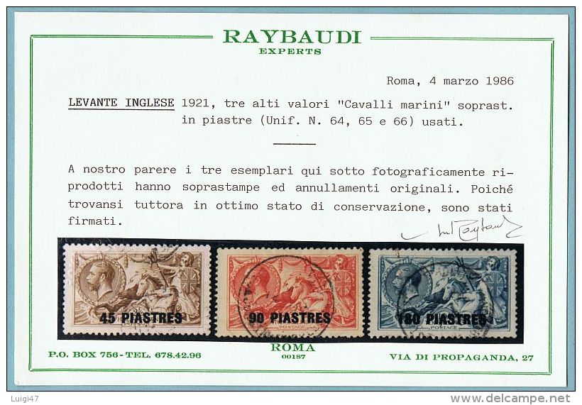 1885 - 1921  Lotto  Francobolli Levante Inglese - Levant Britannique