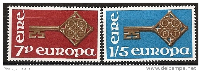 Irlande Eire 1968 N° 203 / 4 ** Europa, CEPT, Emission Conjointe, Europe, Clé, Clef, Sécurité, Coffre Fort, Ferronnerie - Unused Stamps