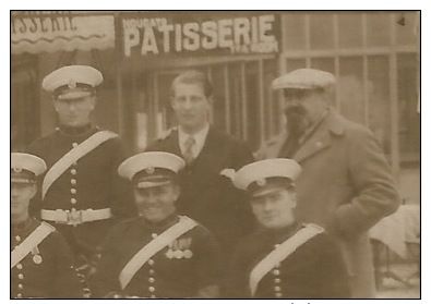 INEDIT SAINTE MAXIME 1932 Place Victor Hugo Fanfare anglaise Maire Siméon Fabre Clique Musique Royal Marine musicien