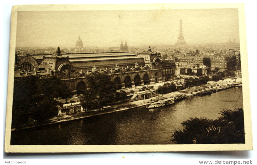 FRANCIA 1930  80 C SU CARTOLINA ILLUSTRATA PARIGI   VIAGGIATA - Storia Postale