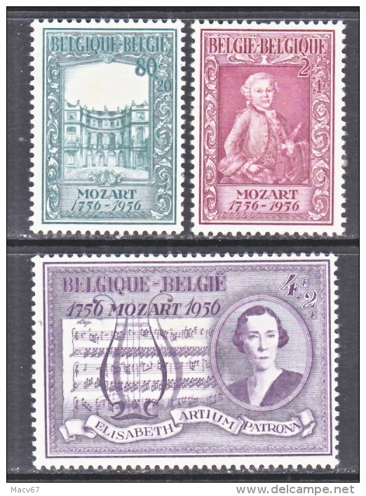 BELGIUM   B  586-88   *   MUSIC  MOZART - Unused Stamps