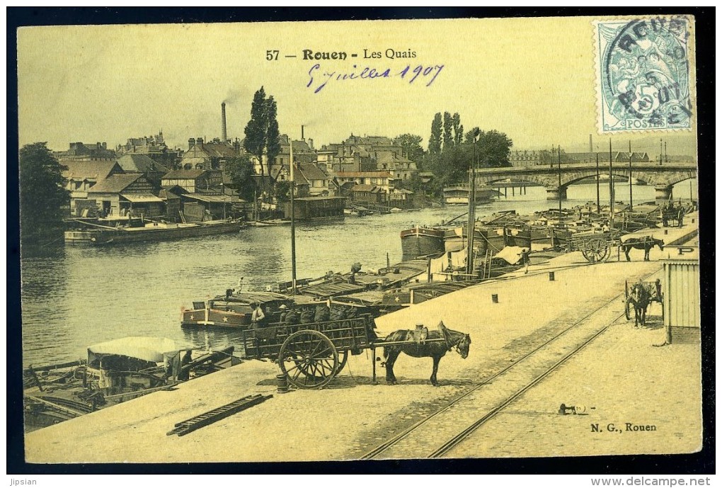 Cpa Du 76  Rouen Les Quais      OCT18 - Rouen