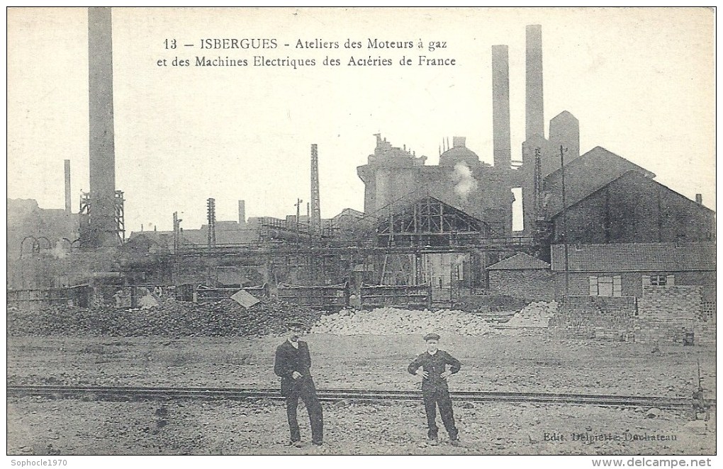 NORD PAS DE CALAIS - 62 - PAS DE CALAIS -ISBERGUES - Ateliers Des Moteurs à Gaz Et Machines Des Acièries - Isbergues