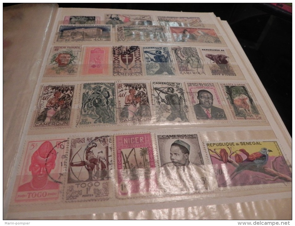 ALBUM DE TIMBRES OBLITERES/MELANGES DIVERS PAYS. - Verzamelingen (in Albums)