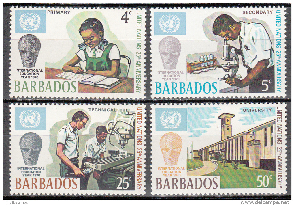 Barbados   Scott No 344-47    Mnh     Year  1970 - Barbados (1966-...)