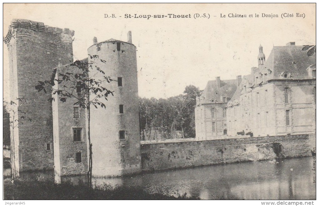 CPA SAINT LOUP LAMAIRE (Deux Sèvres) - Le Château Et Le Donjoin De St Koup Sur Thouet - Saint Loup Lamaire
