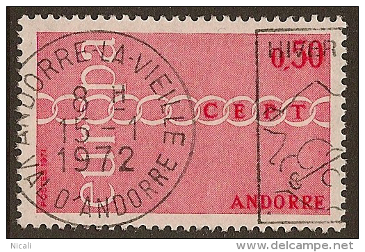 ANDORRA 1971 50c Europa SG F231 U #OC21 - Gebruikt