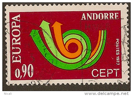 ANDORRA 1973 90c Europa SG F246 U #OC23 - Gebruikt