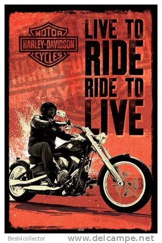 @@@ MAGNET - Live To Ride Harley Davidson - Publicitaires