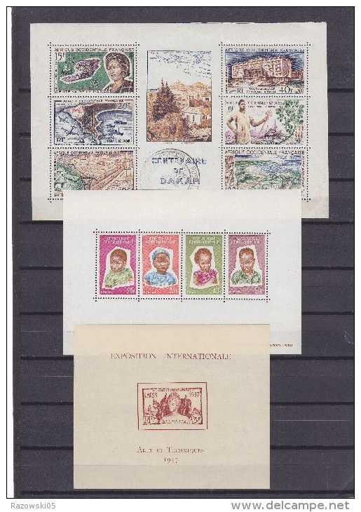 FRANCE. TIMBRE. AOF. AFRIQUE OCCIDENTALE. COLONIE. LOT. COLLECTION. BLOC FEUILLET.POSTE AERIENNE.PA. - Gebraucht