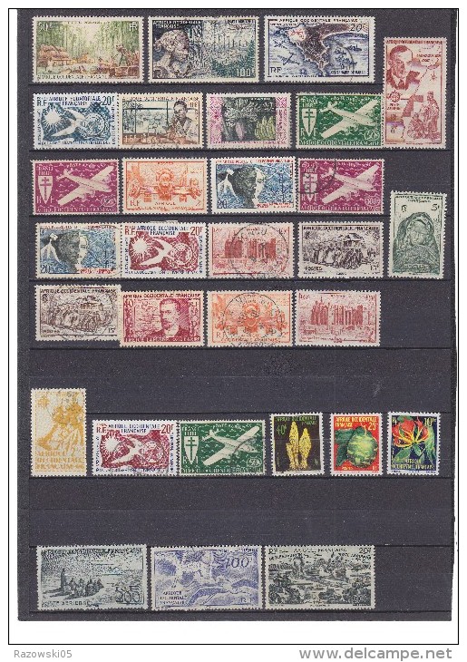FRANCE. TIMBRE. AOF. AFRIQUE OCCIDENTALE. COLONIE. LOT. COLLECTION. BLOC FEUILLET.POSTE AERIENNE.PA. - Gebraucht