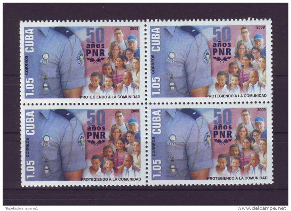 2009.41 CUBA 2009 COMPLETE SET BLOCK 4 MNH 2009 POLICE. 50 ANIV PNR. - Nuovi