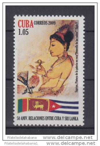 2009.6 CUBA 2009 MNH. 50 ANIV DE LAS RELACIONES ENTRE CUBA - SRI LANKA. CEYLON. - Ongebruikt