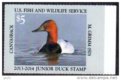 Junior Duck Stamp 2013-214 - Canvasback ** - Other & Unclassified