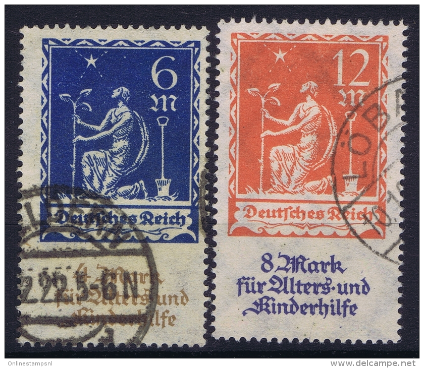 Dt Reich Mi Nr 233 - 234  Gestempelt/used Obl.    2333=Infla Signed/ Signé/signiert/ Approvato Paper On Back - Usati