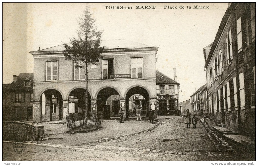 TOURS SUR MARNE -51- PLACE DE LA MAIRIE - ETABLISSEMENTS GOULET TURPIN - Autres & Non Classés